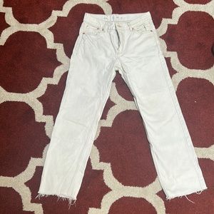 Mango denim white jeans